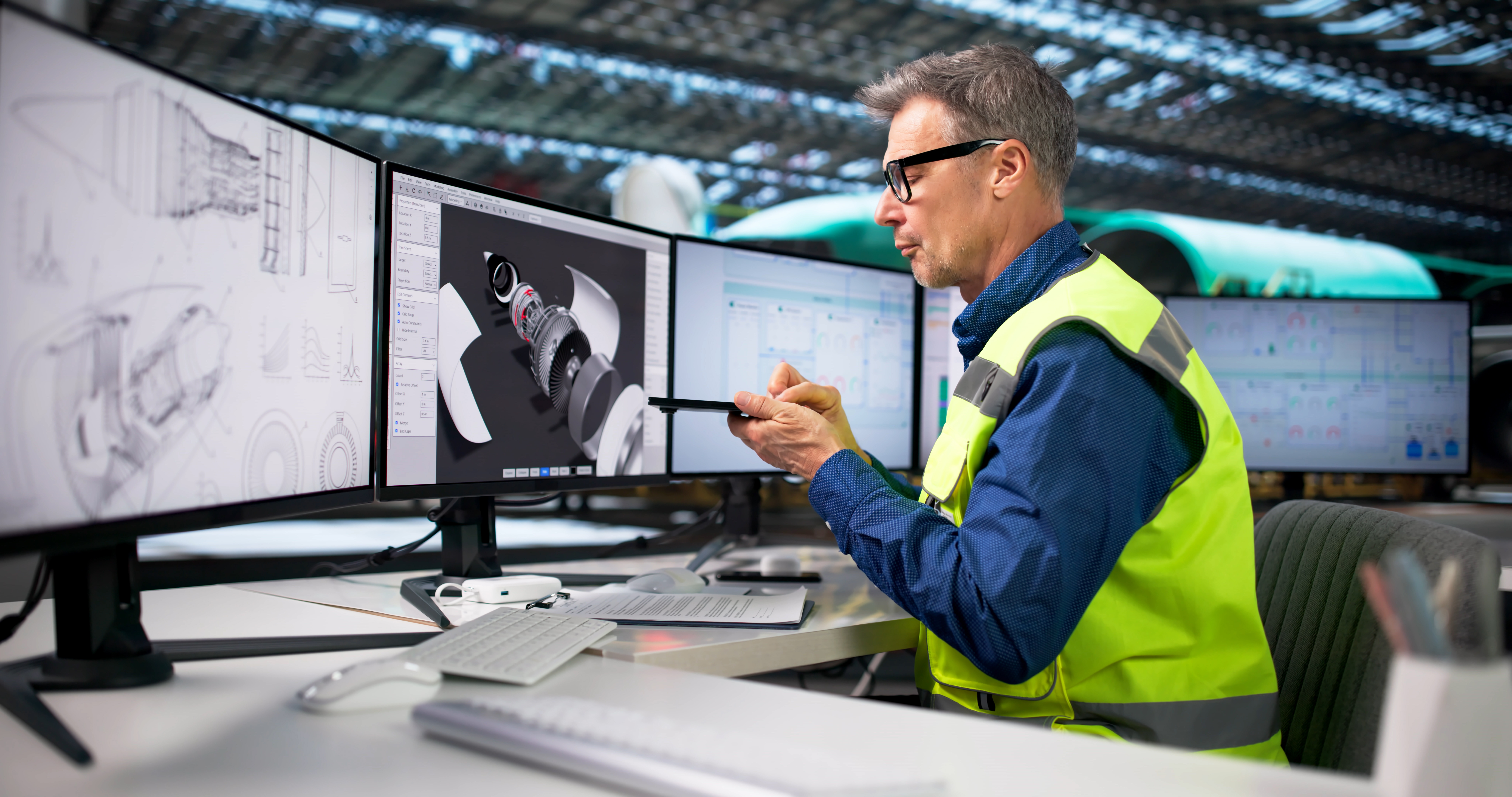 Man Using Mobile Phone OCR Technology